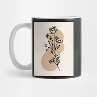 Flower Line Doodle Mug